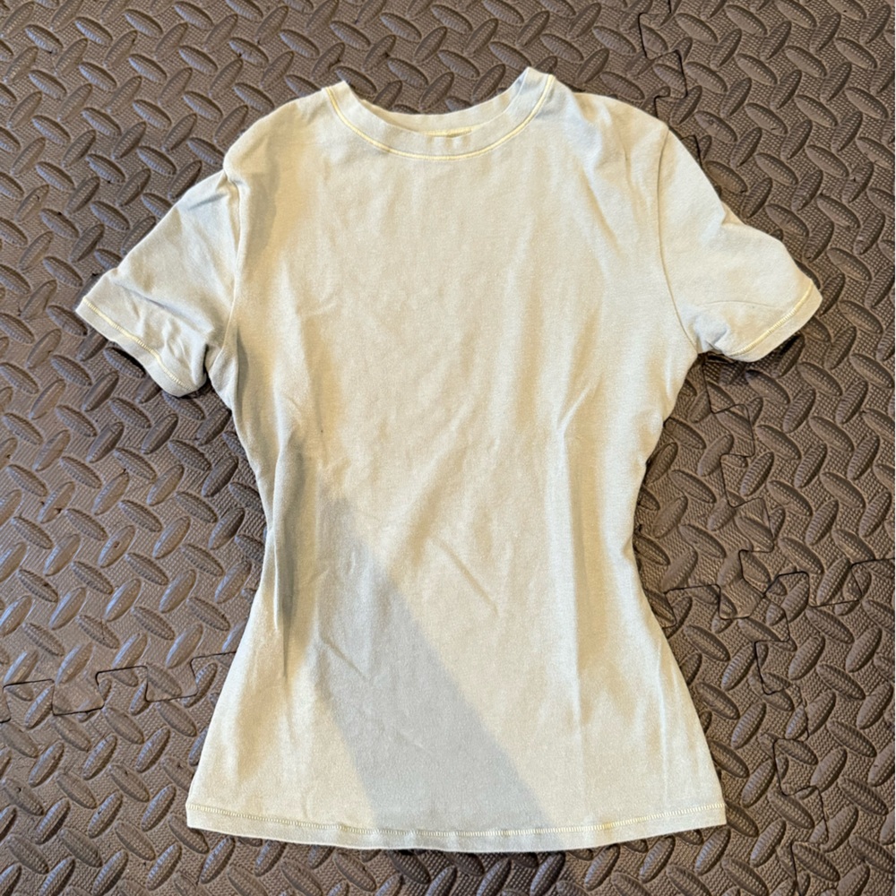 Skims Cotton Jersey Tee in Mineral size XS